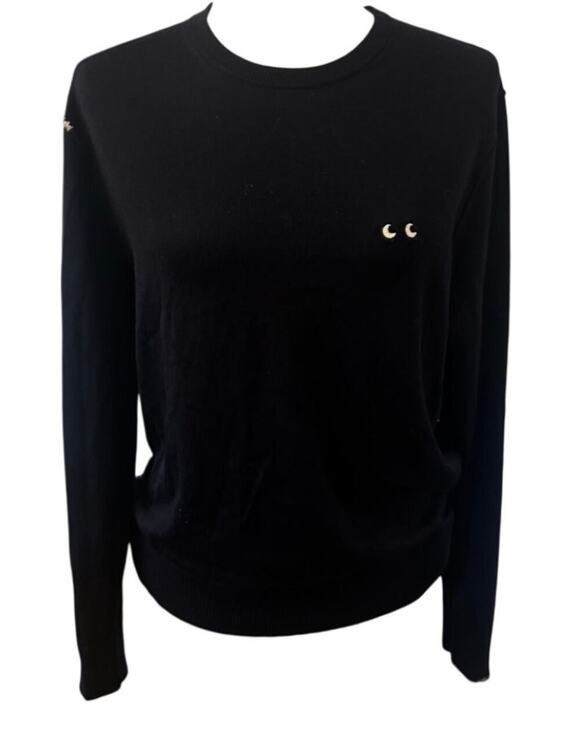 Uniqlo x Anya Hindmarch Sweaters - Uniqlo x Anya Hindmarch 100% Extra Fine Merino Wool Crewneck Sweater Navy Large